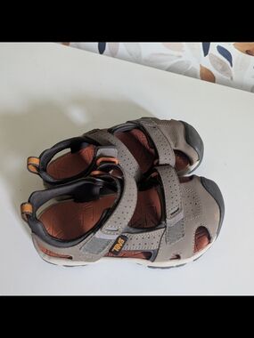 Teva Kids Size 12 Orange/Brown Outdoor Sandals